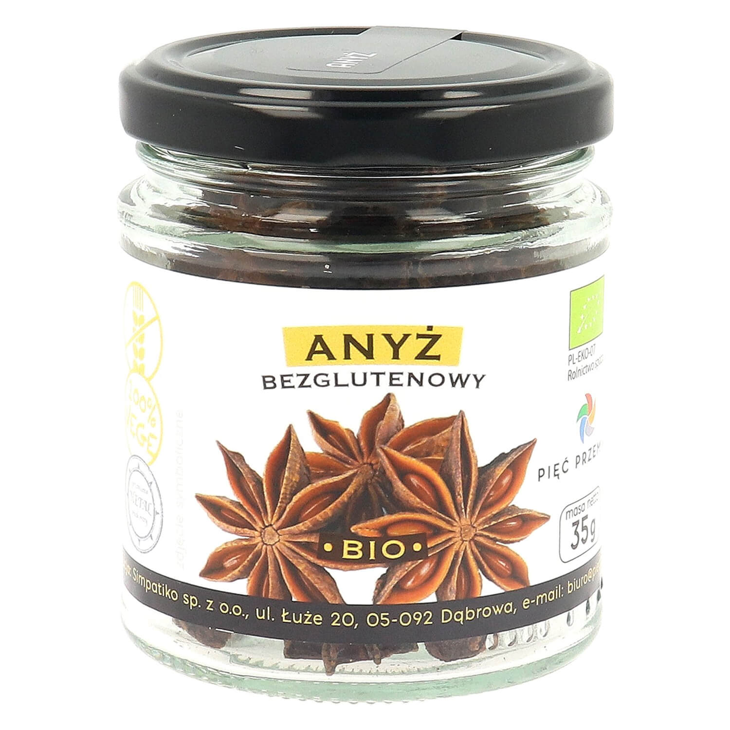 Anyż gwiazdkowy bezglutenowy BIO 35 g - Pięć Przemian