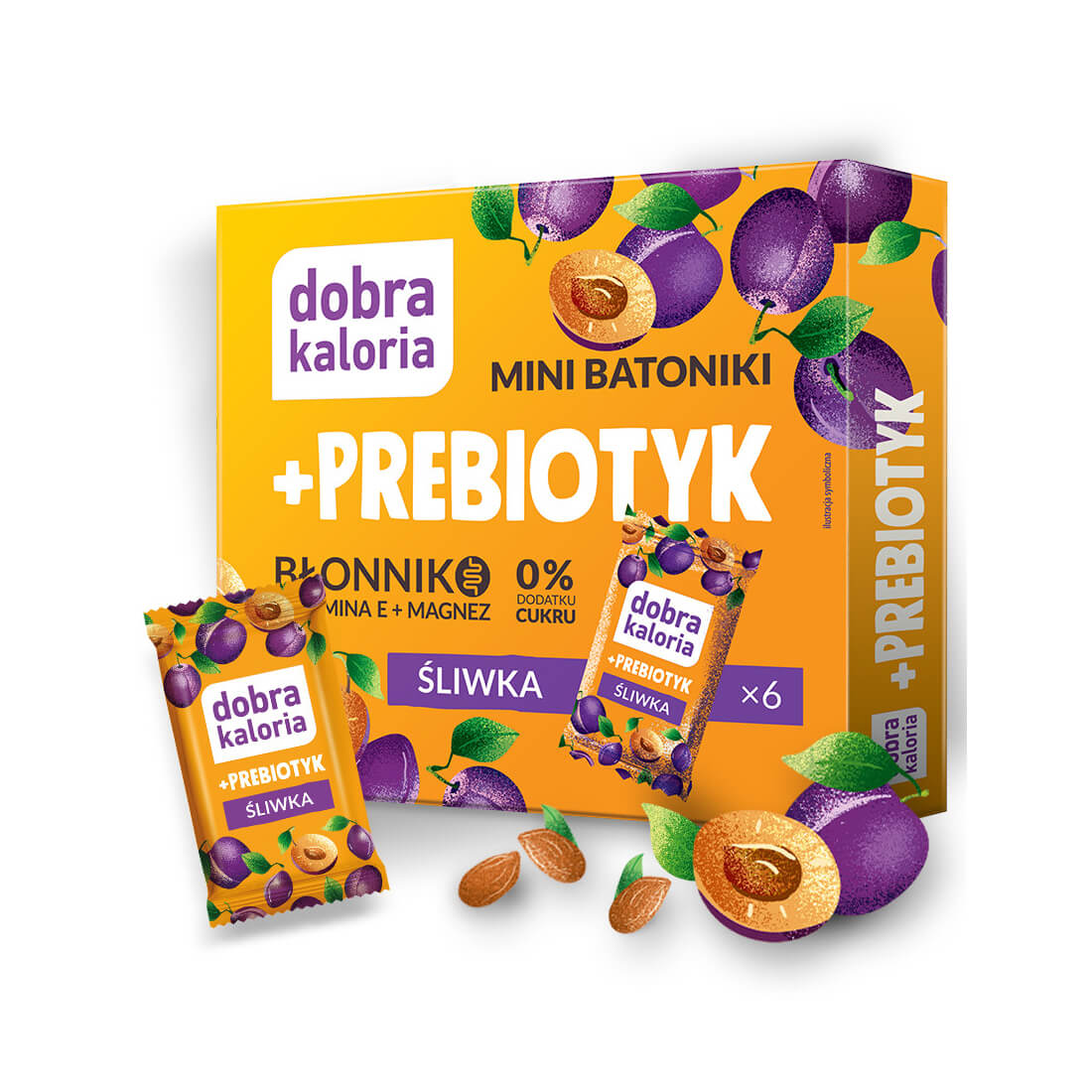 Batoniki +Prebiotyk śliwkowe (6 × 17 g) 102 g - Dobra Kaloria