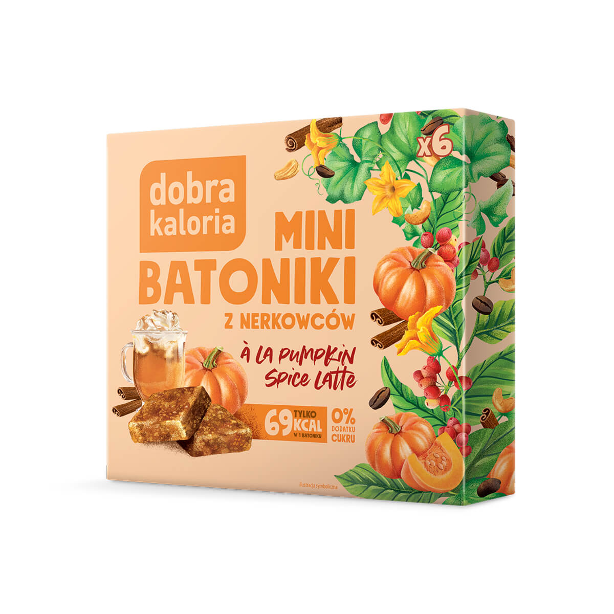 Batoniki z nerkowców à la pumpkin spice latte (6 × 17 g) 102 g - Dobra Kaloria