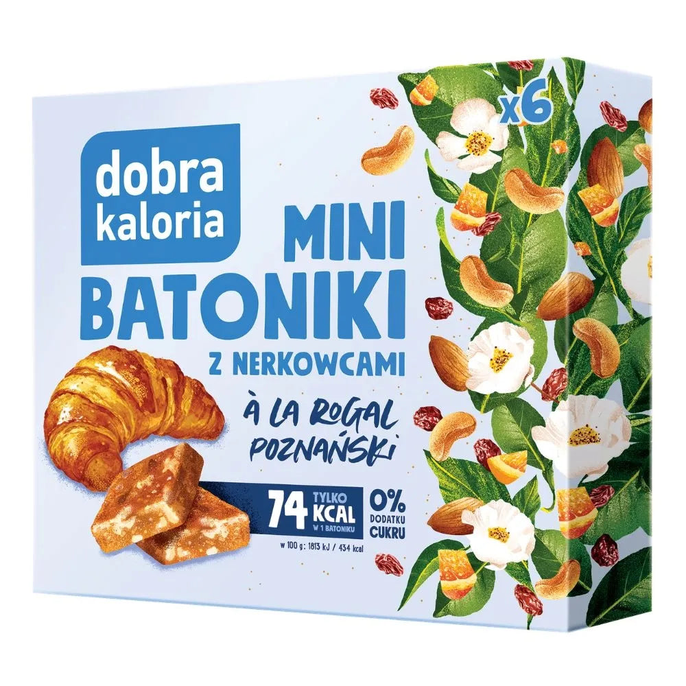 Batoniki z nerkowców à la rogal poznański (6 × 17 g) 102 g - Dobra Kaloria