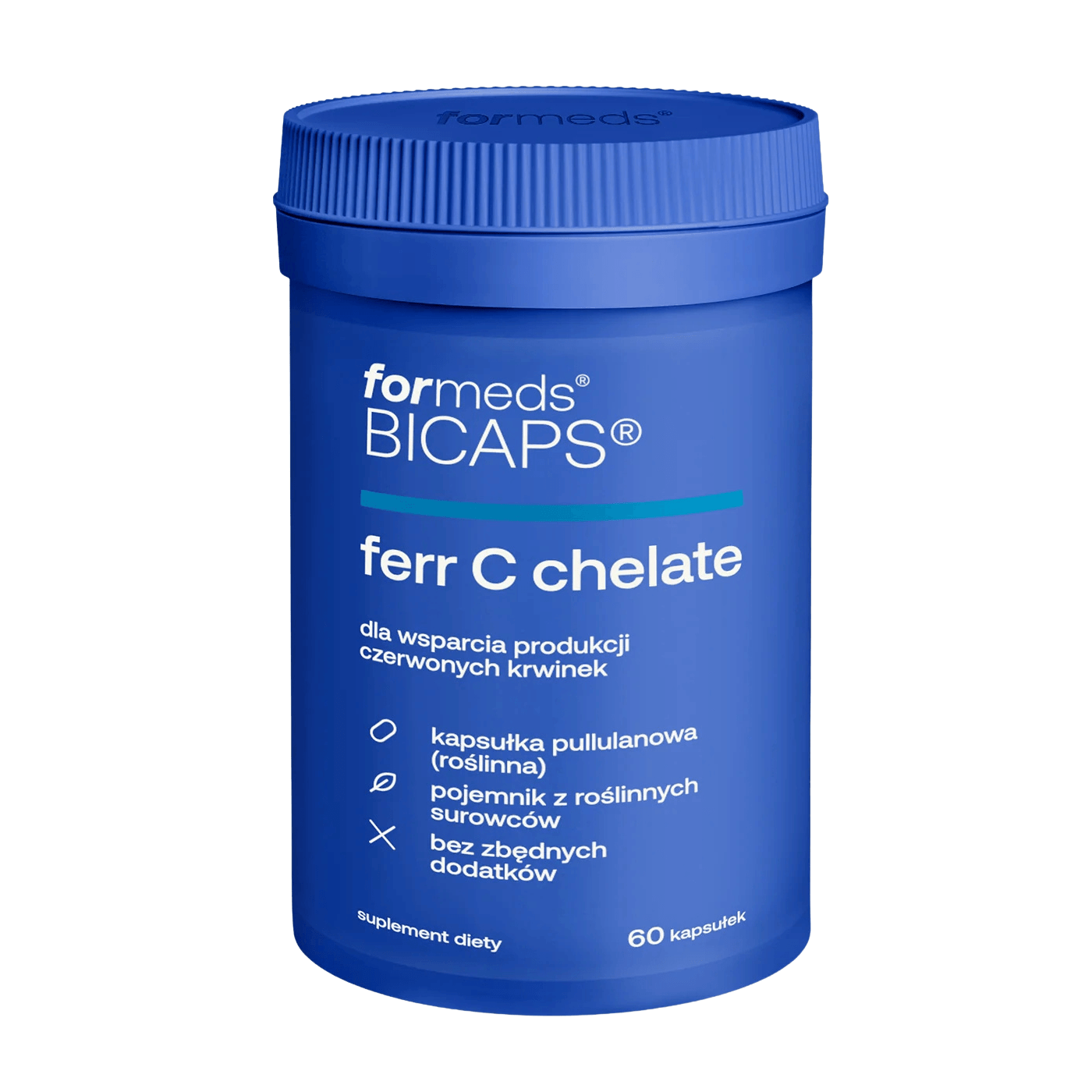 BICAPS ferr C chelate Żelazo i Witamina C 60 kapsułek - ForMeds