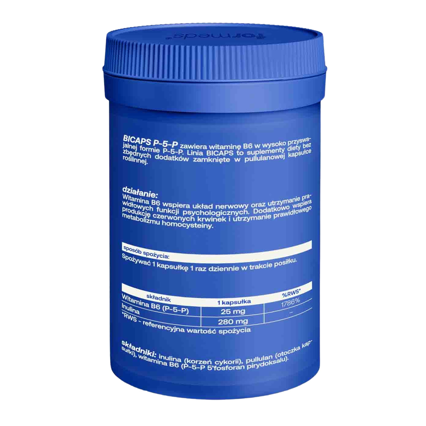 BICAPS Witamina B6 P-5-P 60 kapsułek - ForMeds