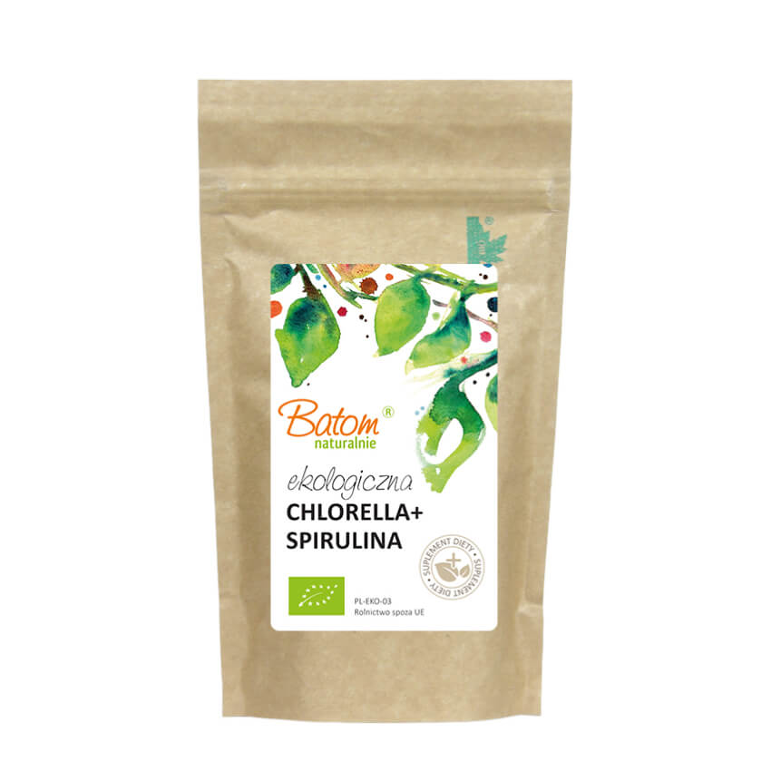 Chlorella + Spirulina BIO 625 tabletek 250 g (400 mg) - Batom