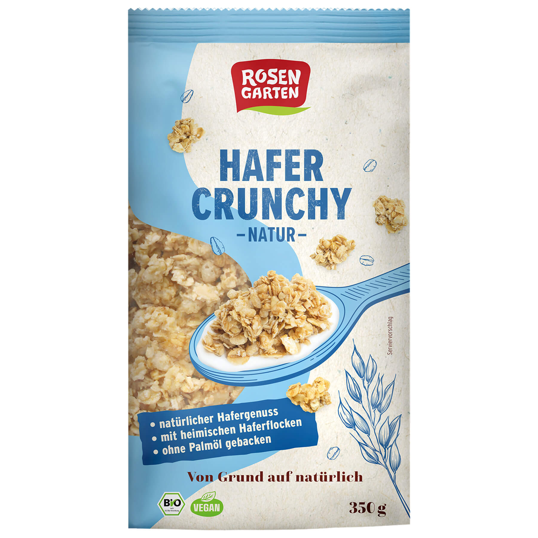 Crunchy owsiane BIO 350 g - Rosengarten