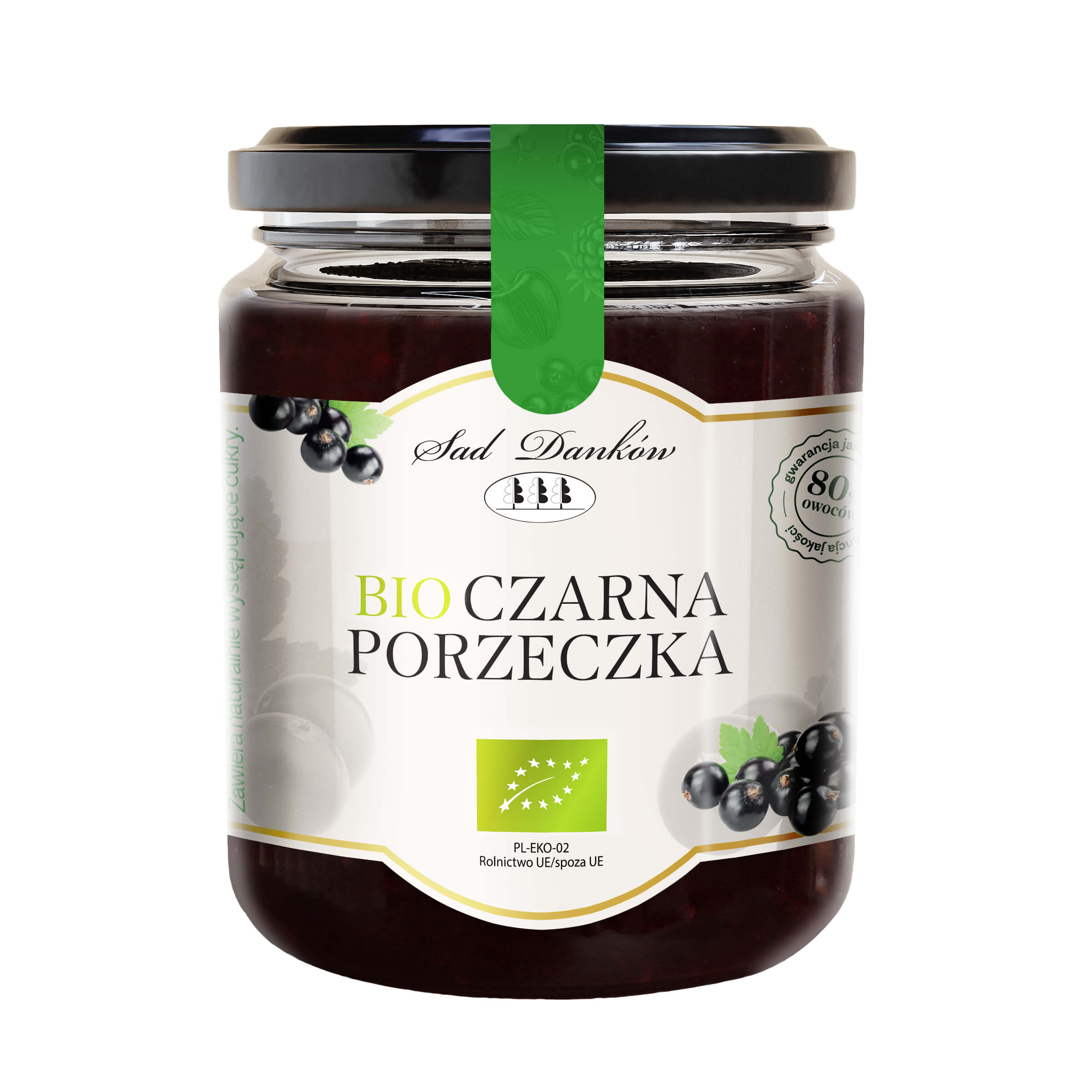 Czarna porzeczka 80% BIO 260 g - Sad Danków