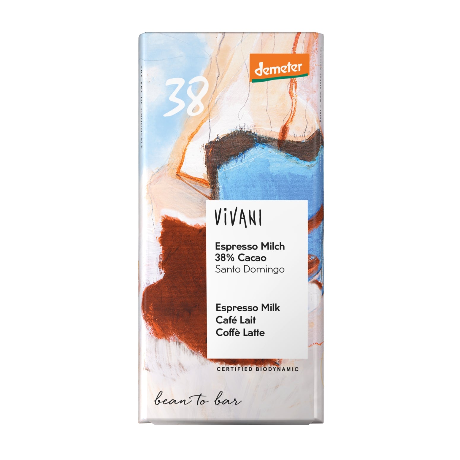 Czekolada mleczna espresso Demeter BIO 90 g - Vivani