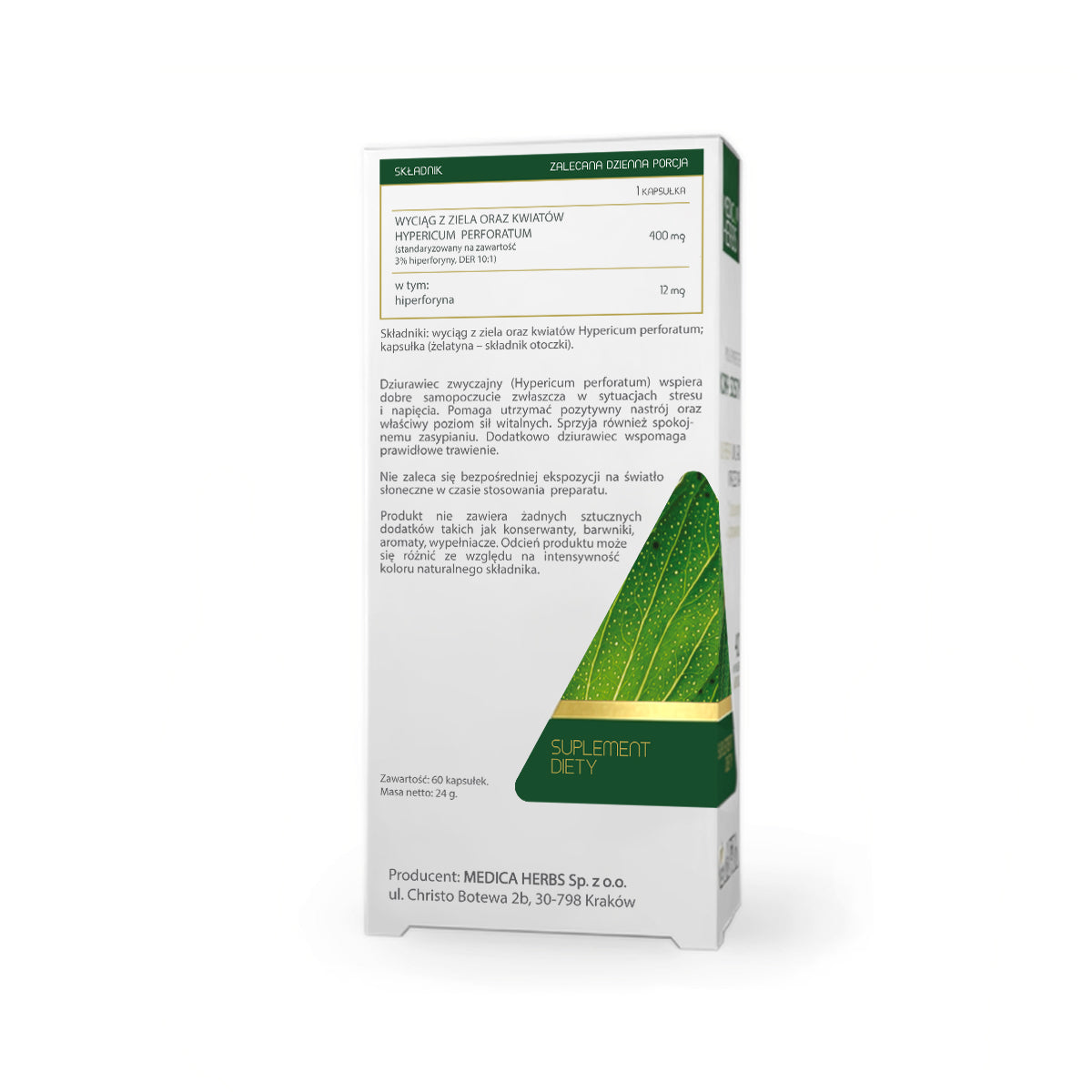 Dziurawiec 400 mg 60 kapsułek - Medica Herbs