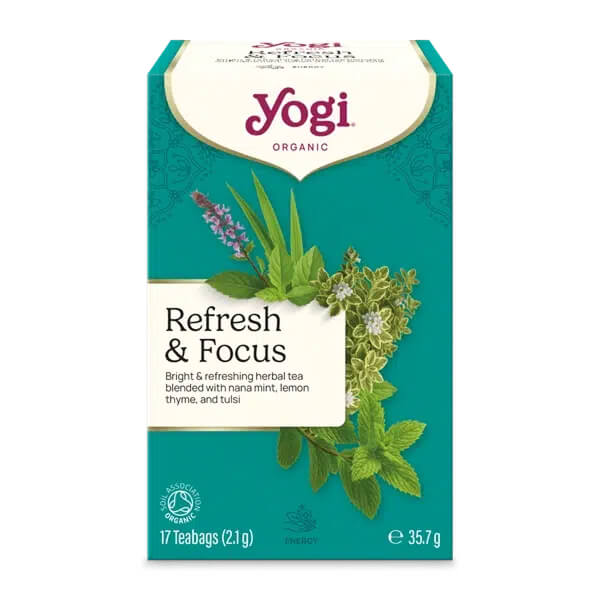 Herbata Orzeźwienie i Skupienie (Refresh & Focus) BIO (17 × 2,1 g) 35,7 g - Yogi Tea