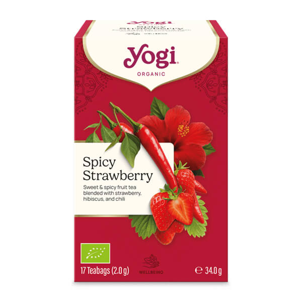 Herbata Pikantna Truskawka (Spicy Strawberry) BIO (17 × 2 g) 34 g - Yogi Tea