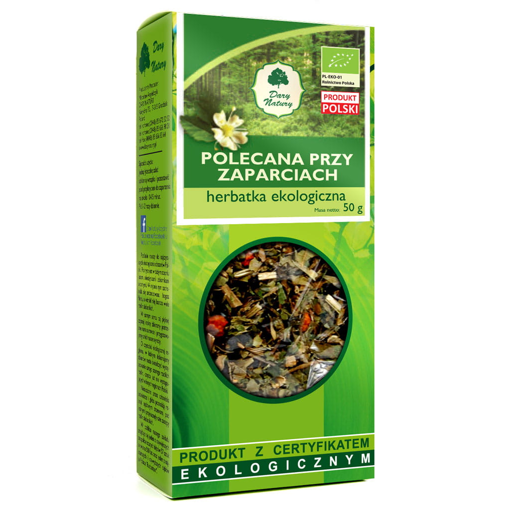 Herbata Polecana Przy Zaparciach BIO 50 g - Dary Natury