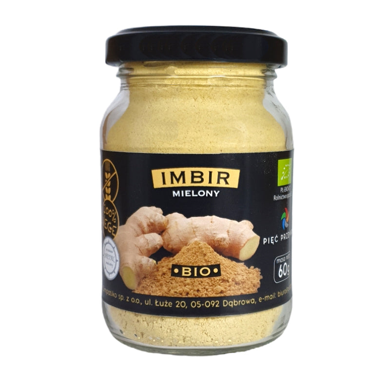 Imbir mielony bezglutenowy BIO 60 g - Pięć Przemian