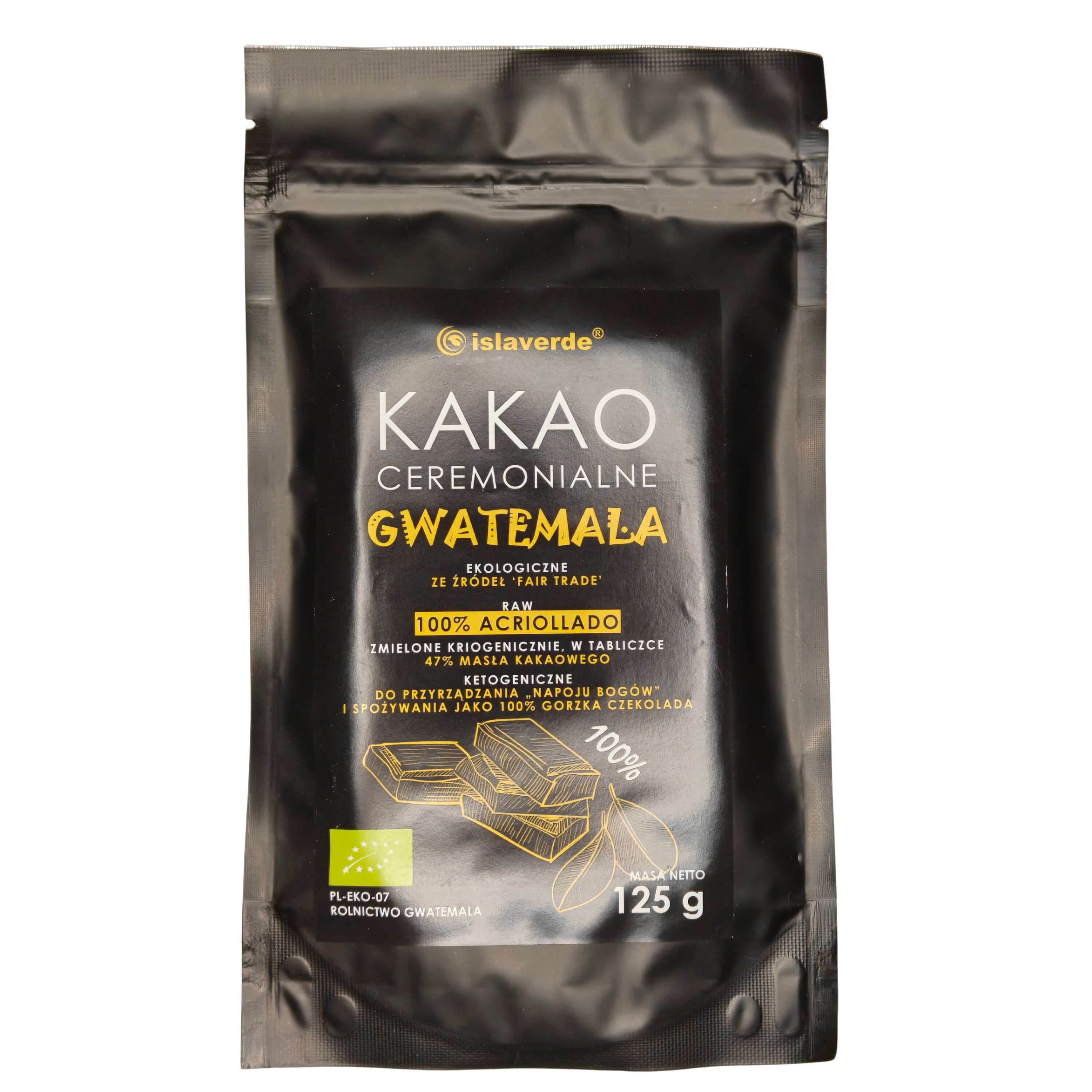 Kakao ceremonialne z Gwatemali BIO 125 g - Islaverde