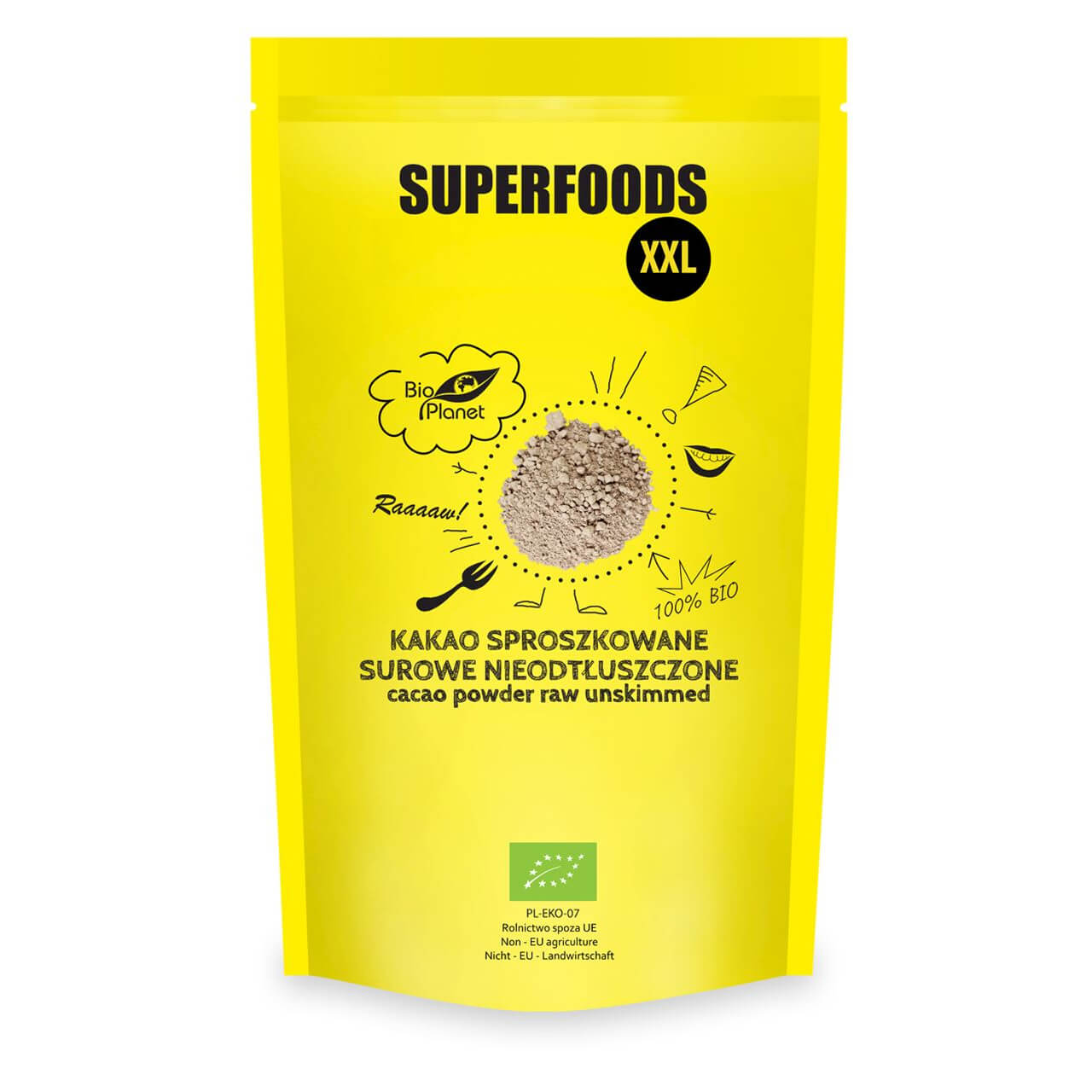 Kakao sproszkowane surowe nieodtłuszczone BIO 400 g - Bio Planet