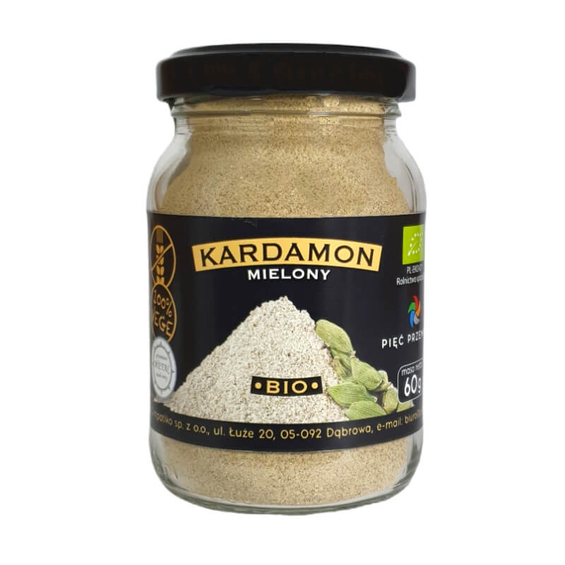 Kardamon mielony bezglutenowy BIO 60 g - Pięć Przemian