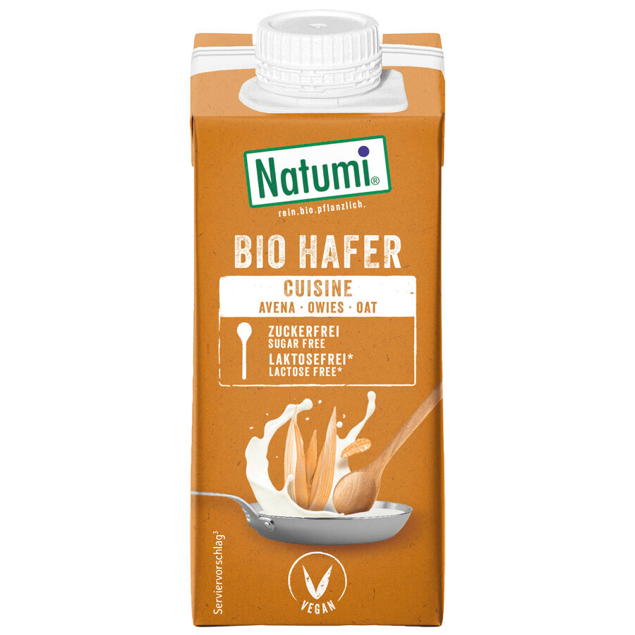 Krem owsiany do gotowania i pieczenia bez dodatku cukru BIO 200 ml - Natumi