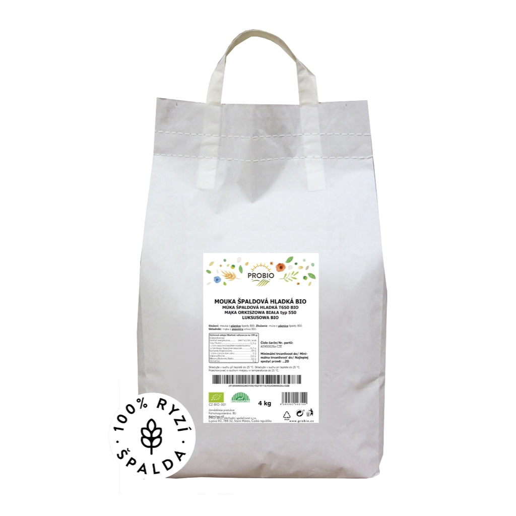 Mąka orkiszowa biała typ 550 BIO 4 kg - PROBIO