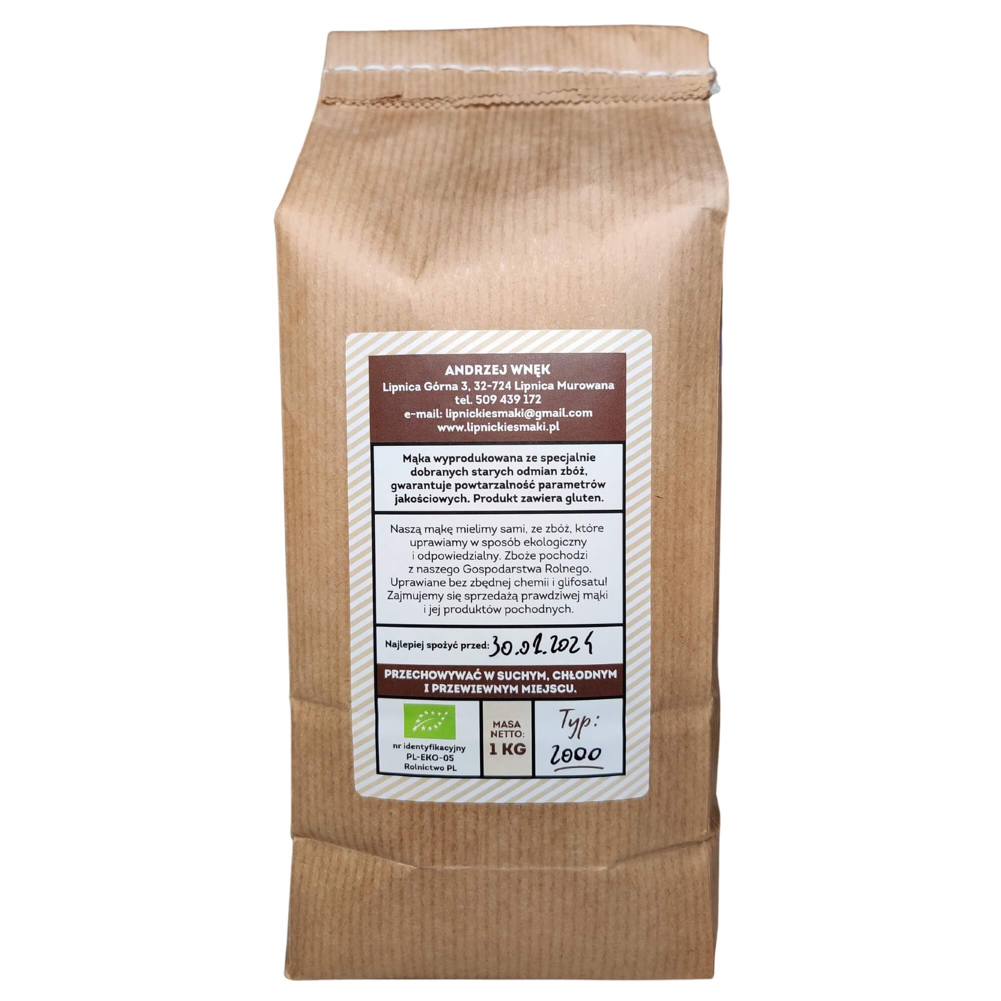 Mąka orkiszowa typ 2000 BIO 1 kg - Lipnickie Smaki