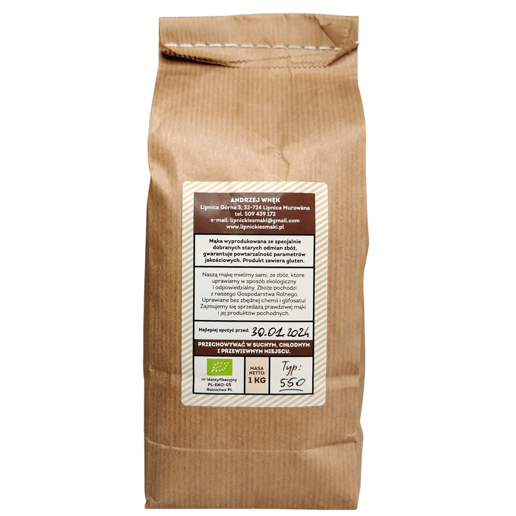 Mąka z płaskurki typ 550 BIO 1 kg - Lipnickie Smaki