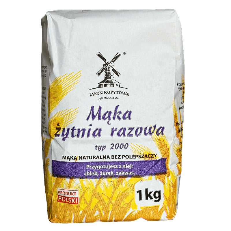 Mąka żytnia razowa typ 2000 1 kg - Młyn Kopytowa
