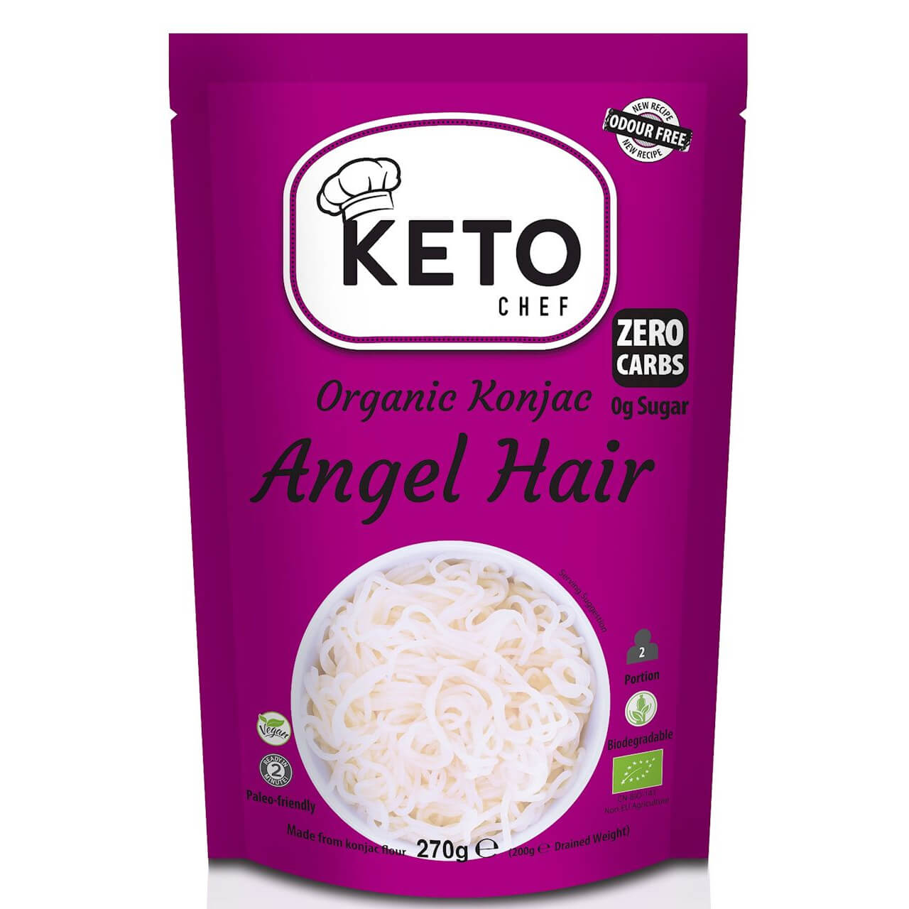Makaron konjac angel hair BIO 270 g - Keto Chef
