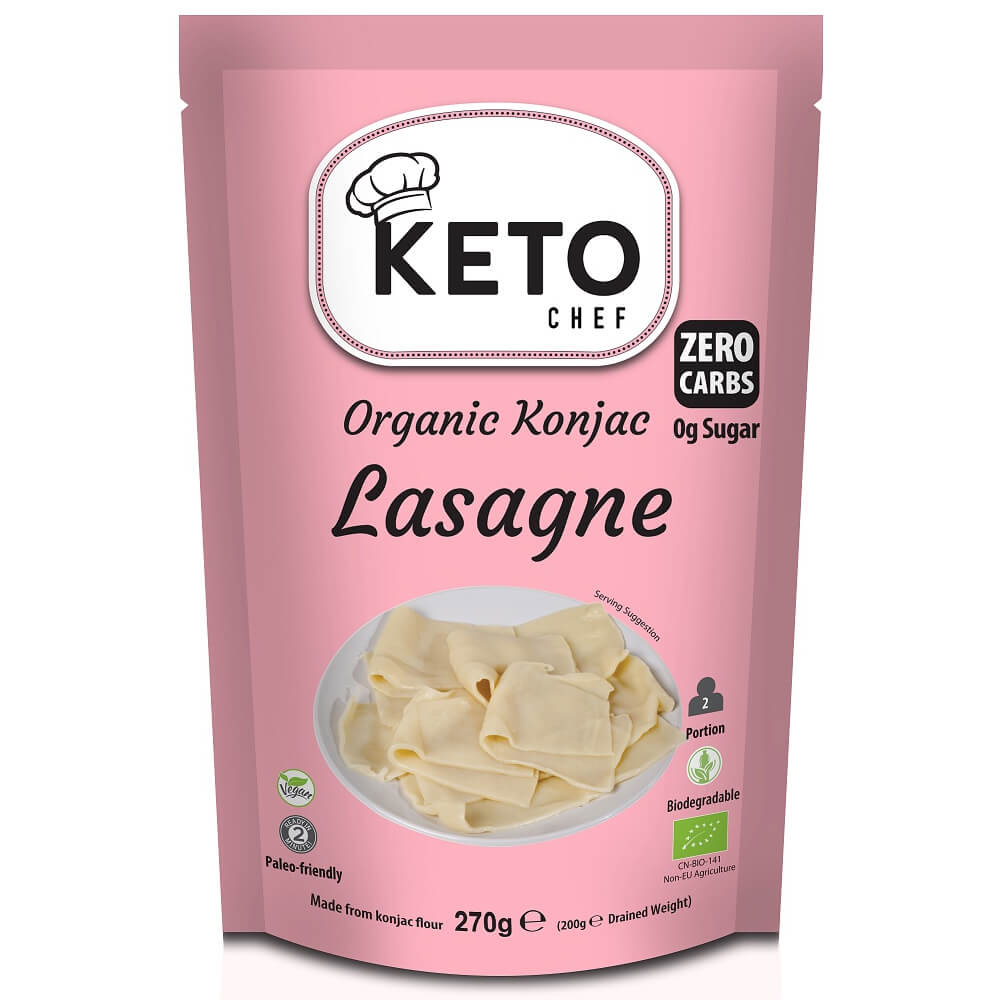 Makaron konjac noodle lasagne BIO 270 g - Keto Chef