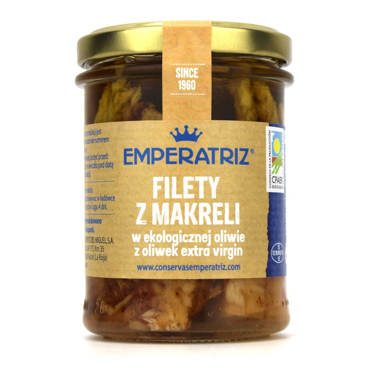 Makrela filety w BIO oliwie 190 g - Emperatriz