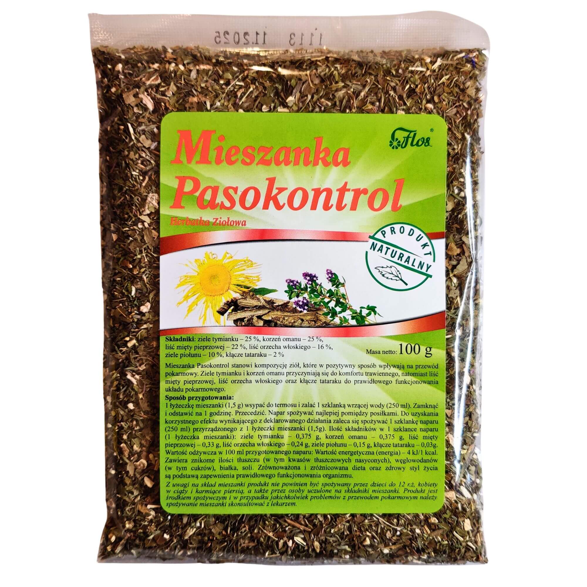 Mieszanka ziołowa na pasożyty "Pasokontrol" 100 g - Flos