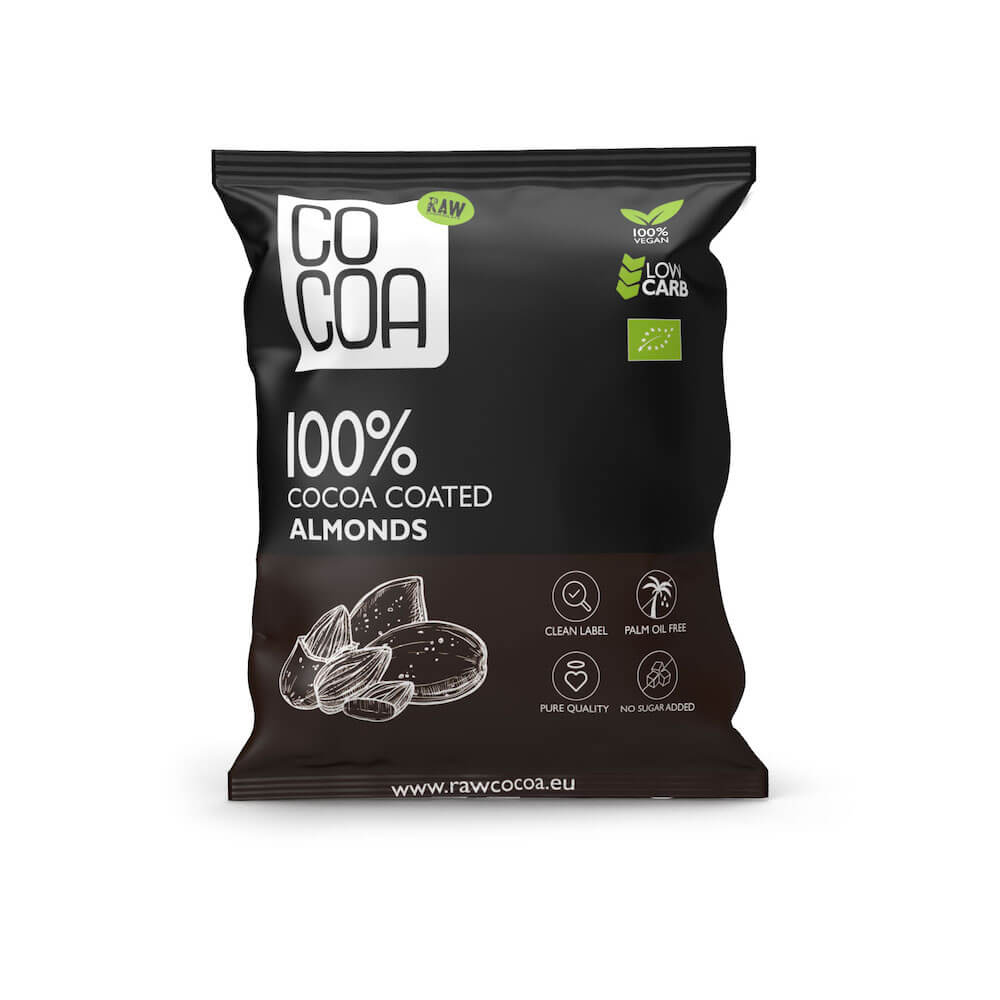 Migdały w gorzkiej czekoladzie 100% BIO 70 g - Cocoa