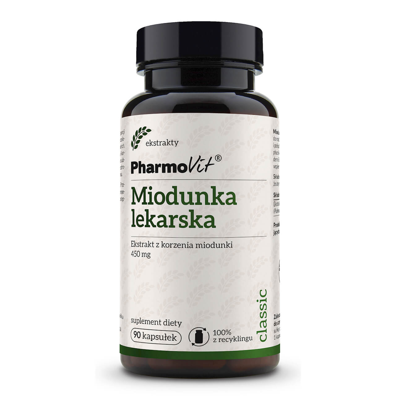 Miodunka lekarska ekstrakt 450 mg 90 kapsułek - PharmoVit