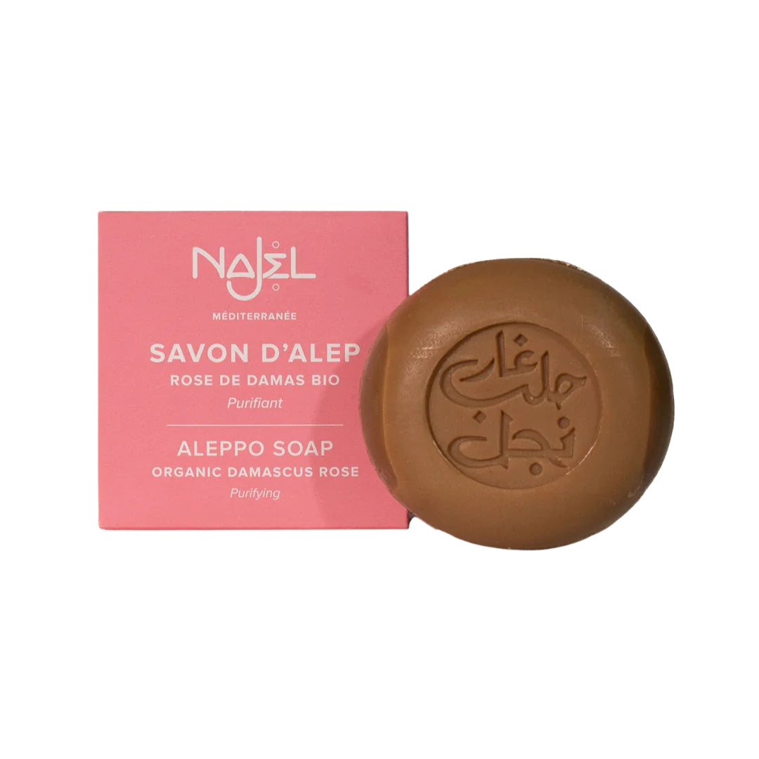 Mydło Aleppo z różą damasceńską 100 g - Najel