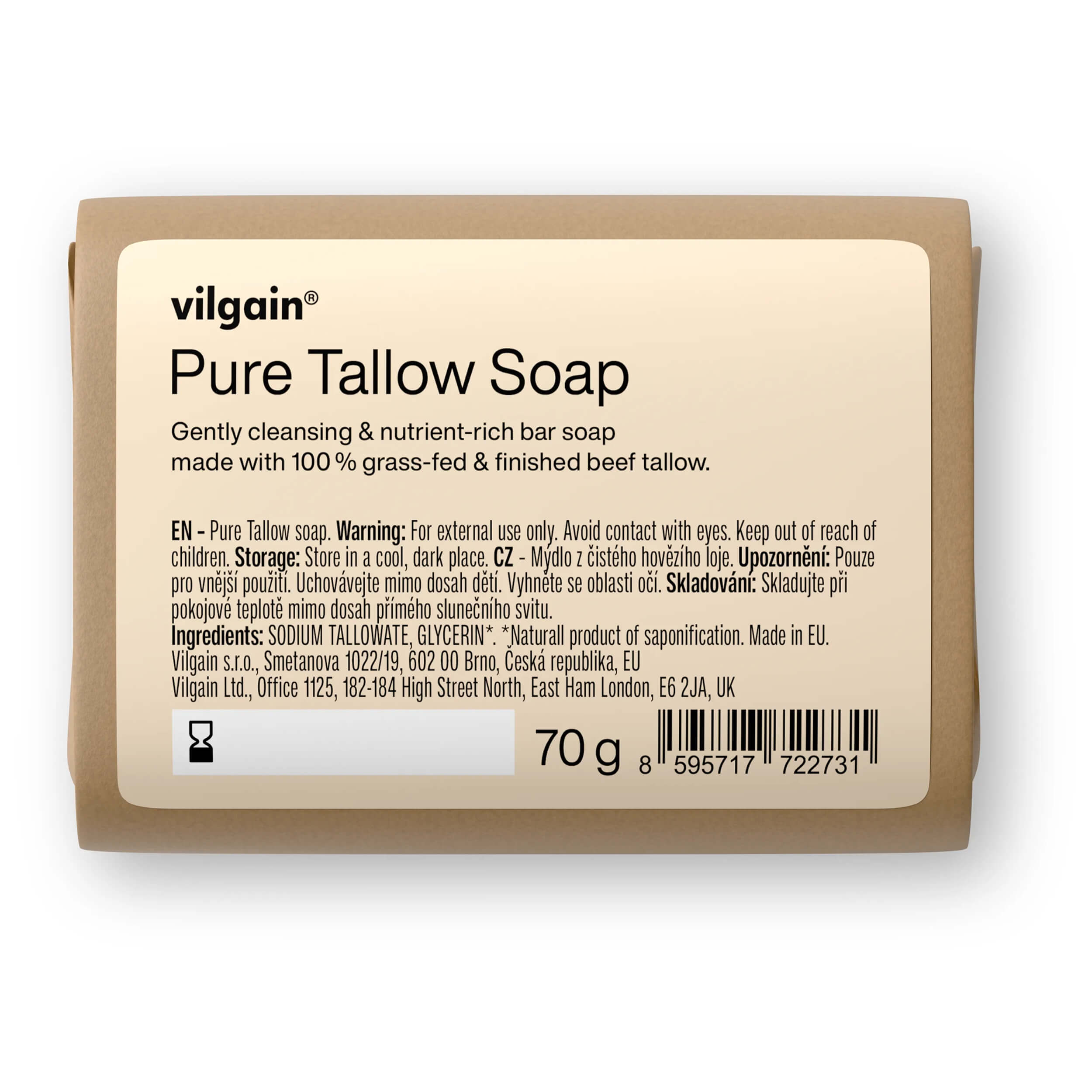 Mydło z czystego łoju wołowego 70 g - Vilgain