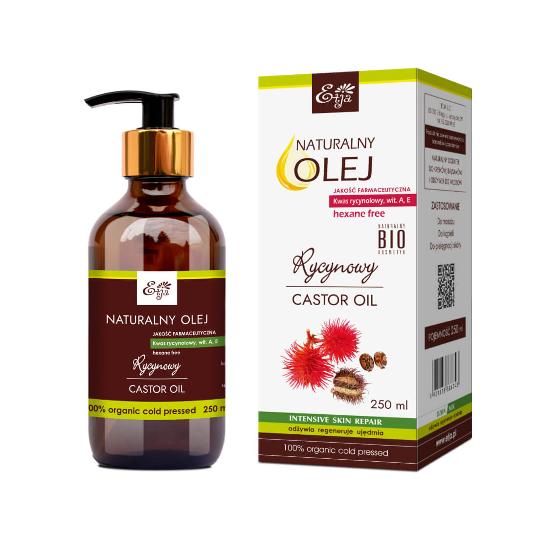 Olej rycynowy BIO 250 ml - Etja