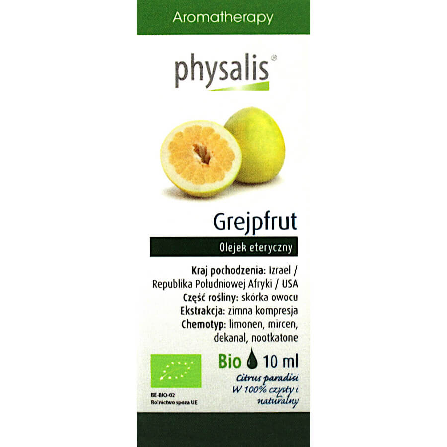 Olejek eteryczny grejpfrut BIO 10 ml - Physalis