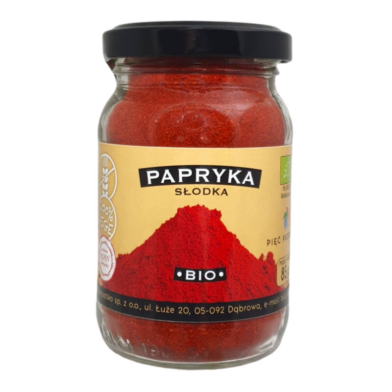 Papryka słodka bezglutenowa BIO 85 g - Pięć Przemian