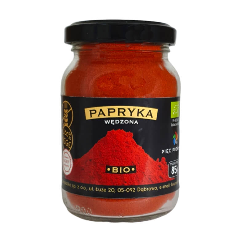 Papryka wędzona bezglutenowa BIO 85 g - Pięć Przemian