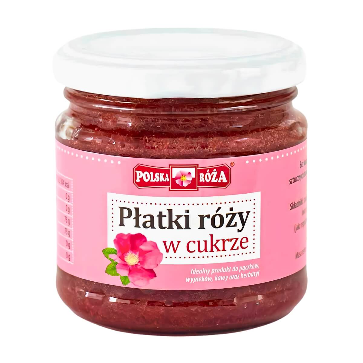 Płatki róży w cukrze 220 g - Polska Róża