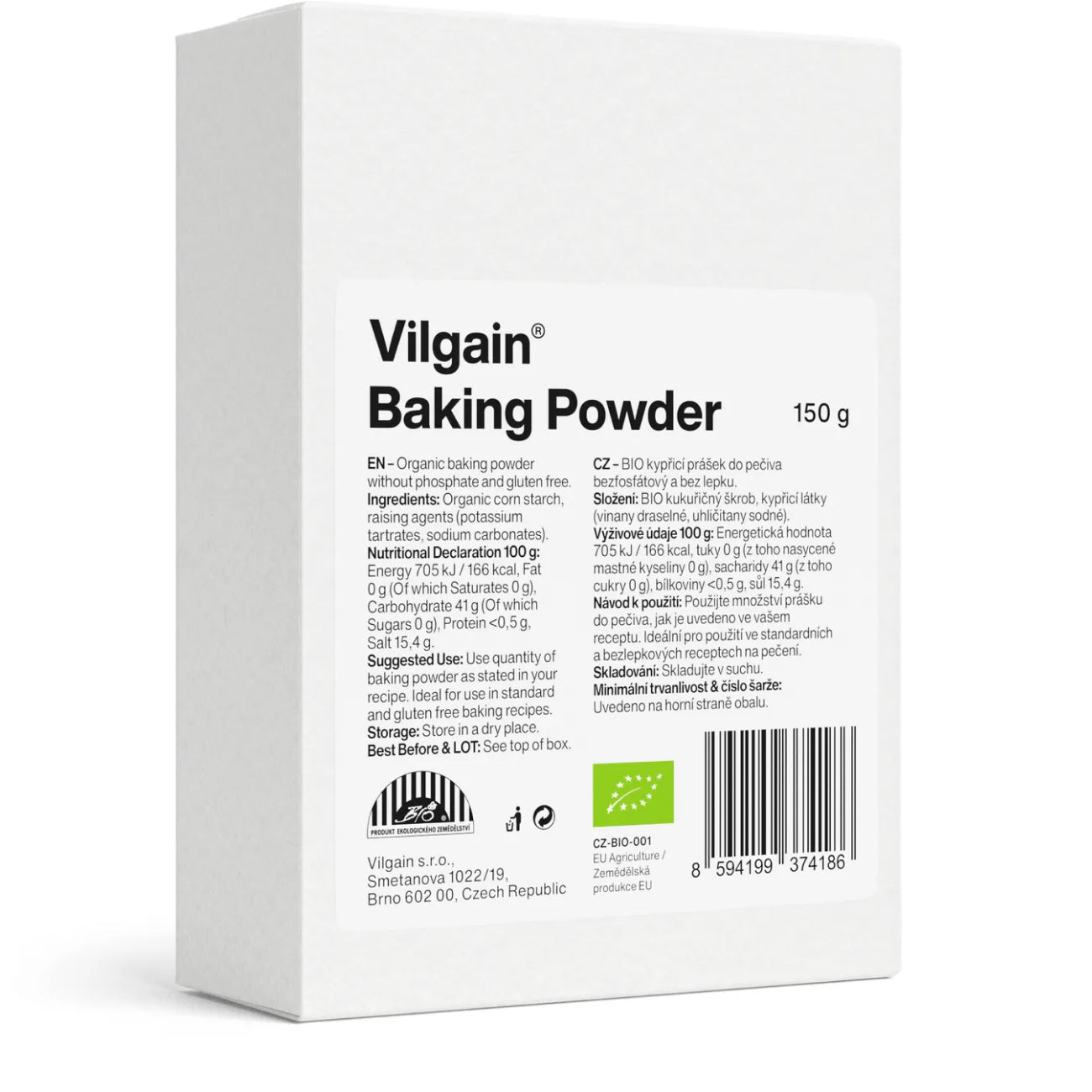 Proszek do pieczenia BIO 150 g - Vilgain