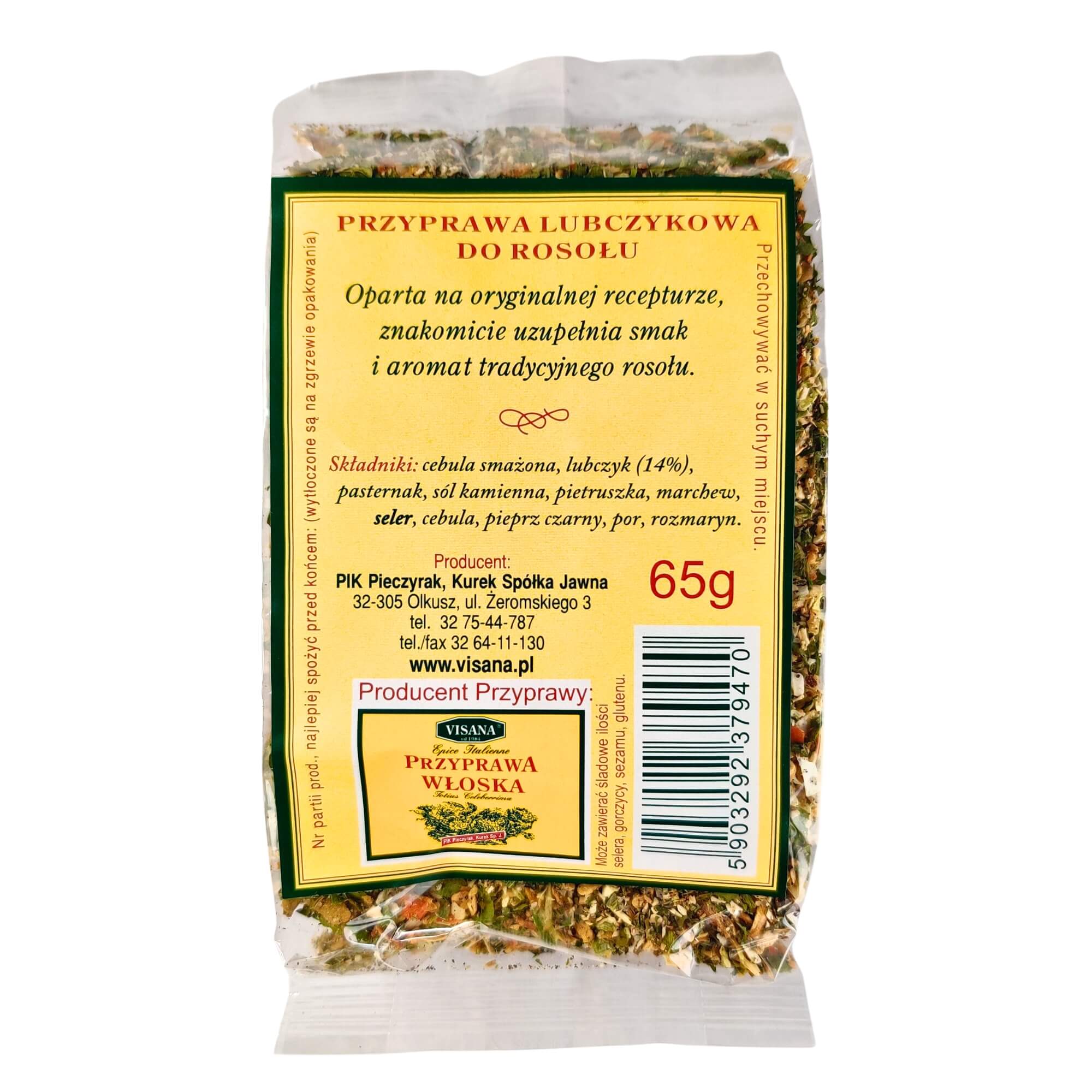 Przyprawa lubczykowa do rosołu 65 g - Visana