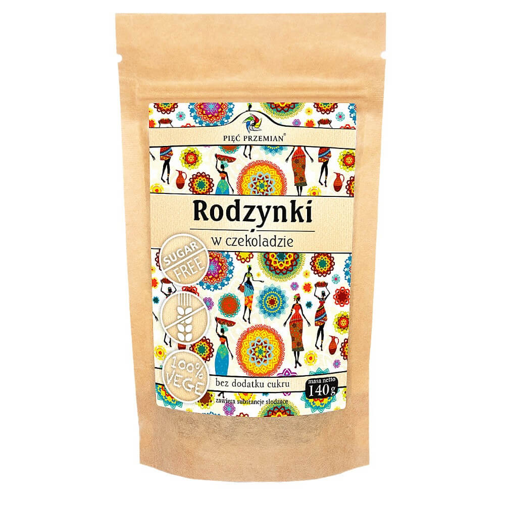 Rodzynki w czekoladzie 140 g - Pięć Przemian