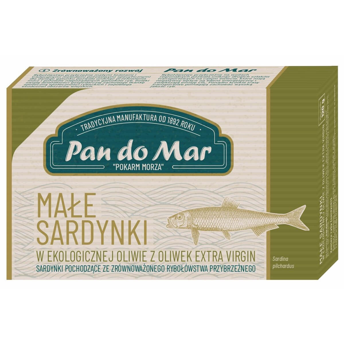 Sardynki w BIO oliwie 120 g - Pan do Mar