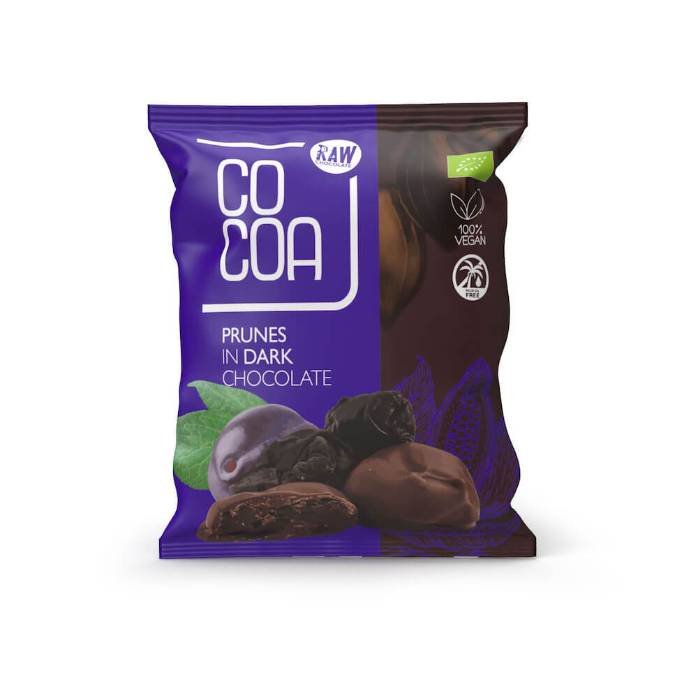 Śliwki kalifornijskie w surowej czekoladzie BIO 70 g - Cocoa