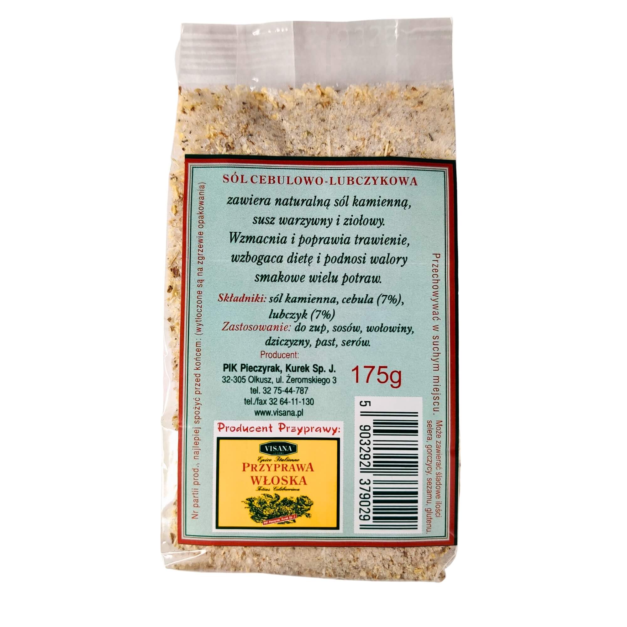 Sól cebulowo-lubczykowa 175 g - Visana