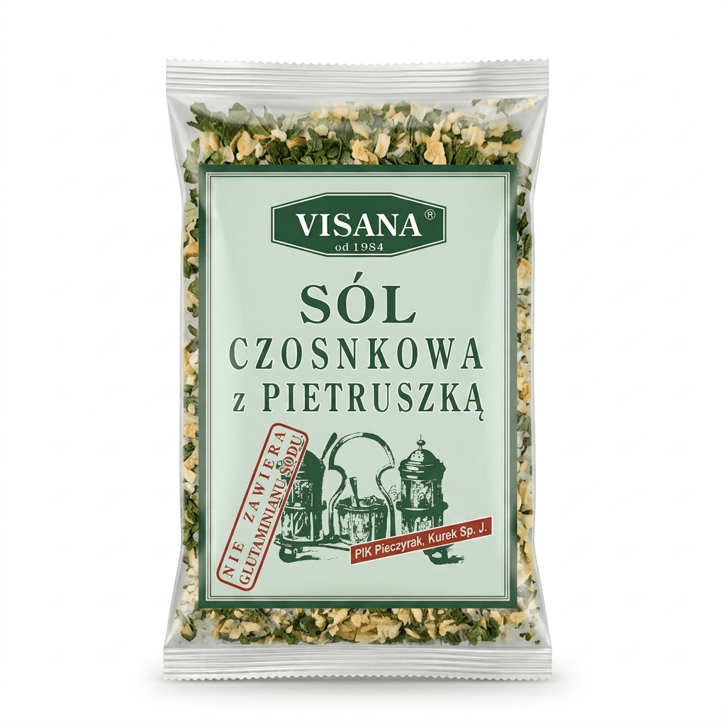 Sól czosnkowa z pietruszką 175 g - Visana