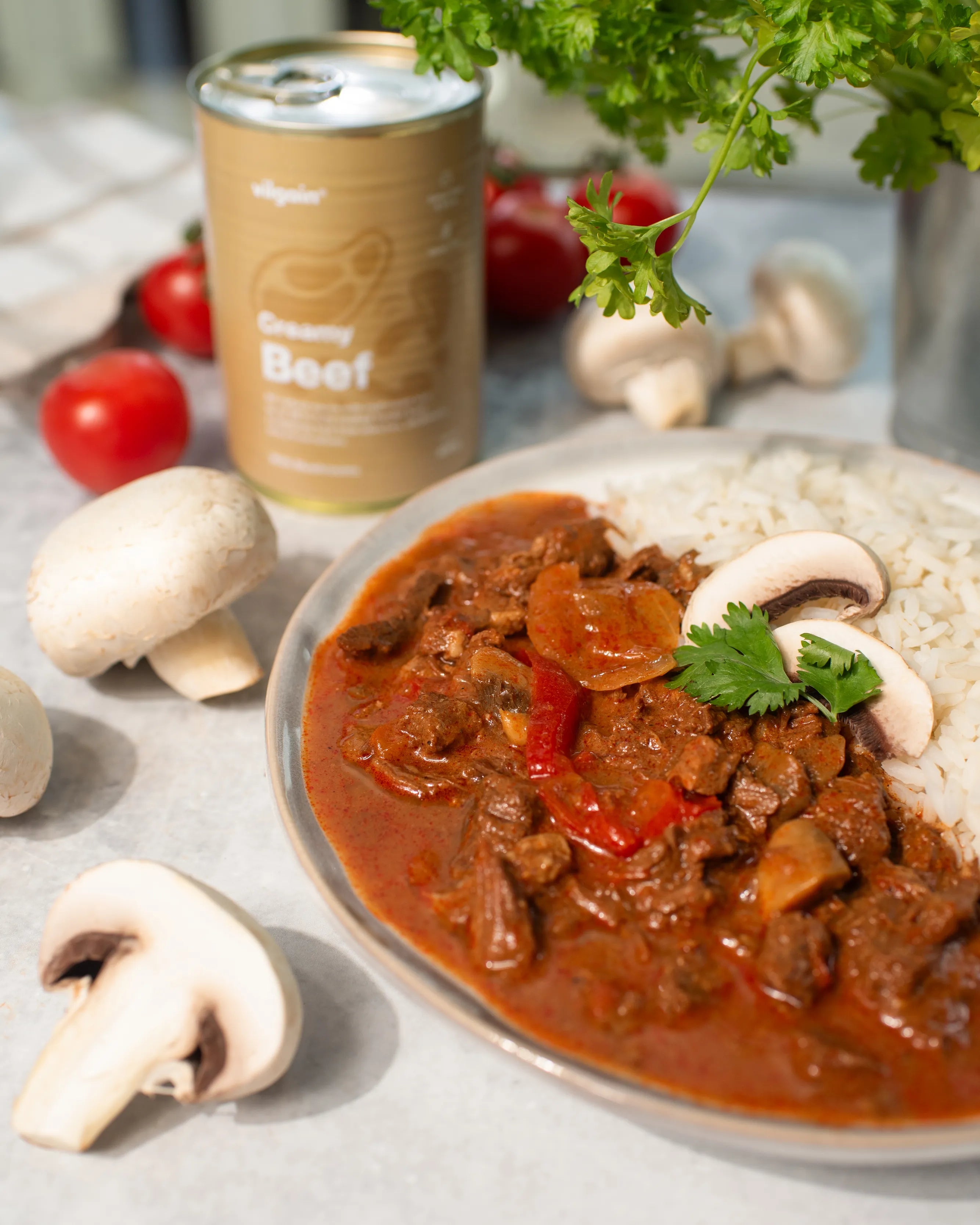 Wołowina na grzybach w sosie śmietanowym 400 g - Vilgain