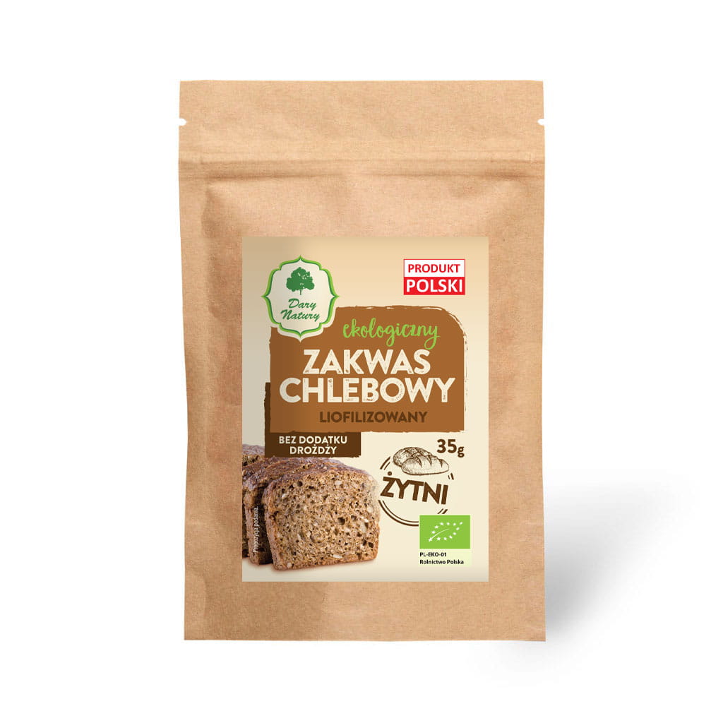 Zakwas żytni do chleba liofilizowany BIO 35 g - Dary Natury