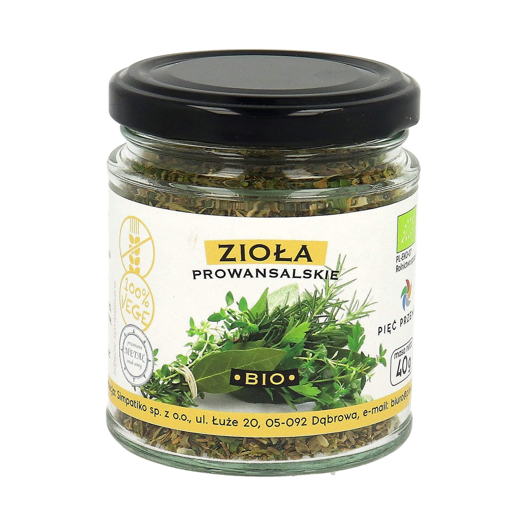 Zioła prowansalskie bezglutenowe BIO 40 g - Pięć Przemian