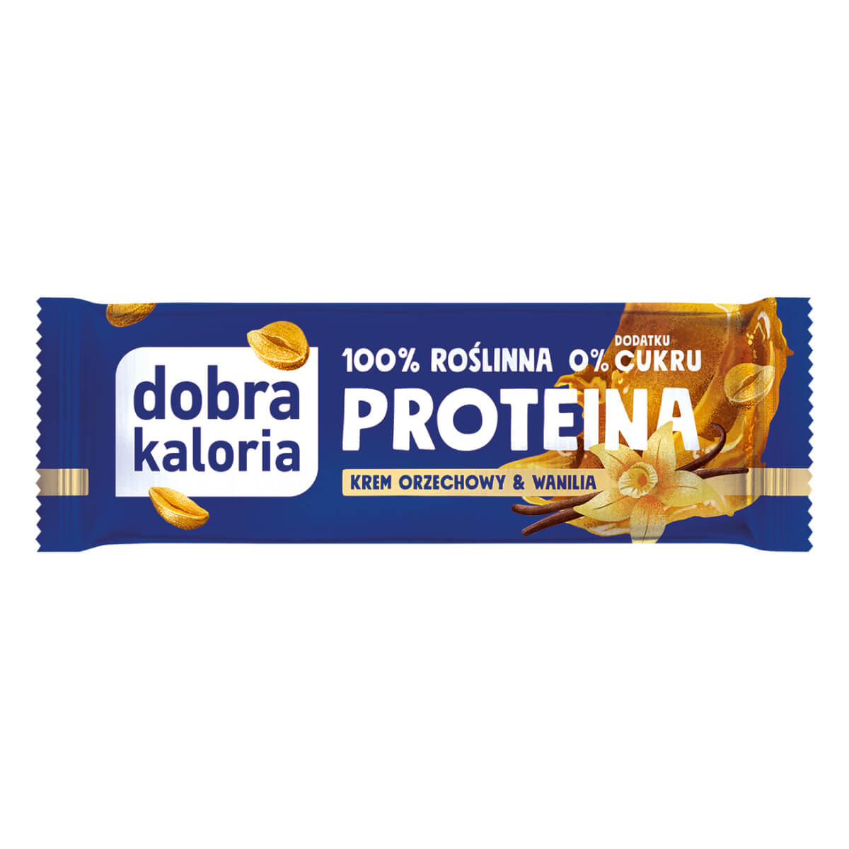 Baton proteinowy krem orzechowy i wanilia 45 g - Dobra Kaloria