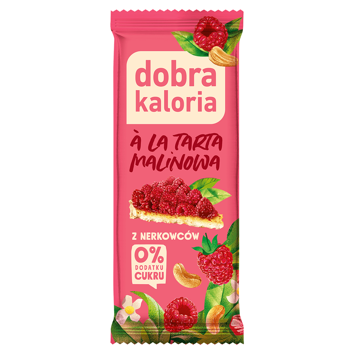 Baton z nerkowców à la tarta malinowa 35 g - Dobra Kaloria