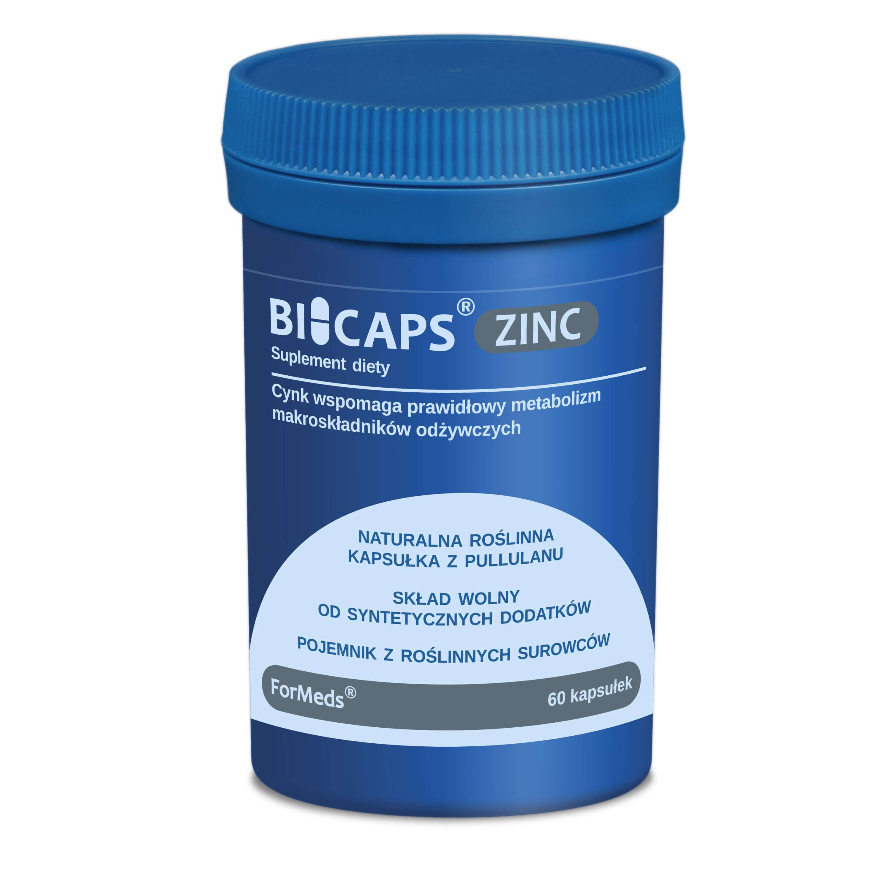 BICAPS ZINC Cytrynian Cynku 60 kapsułek - ForMeds