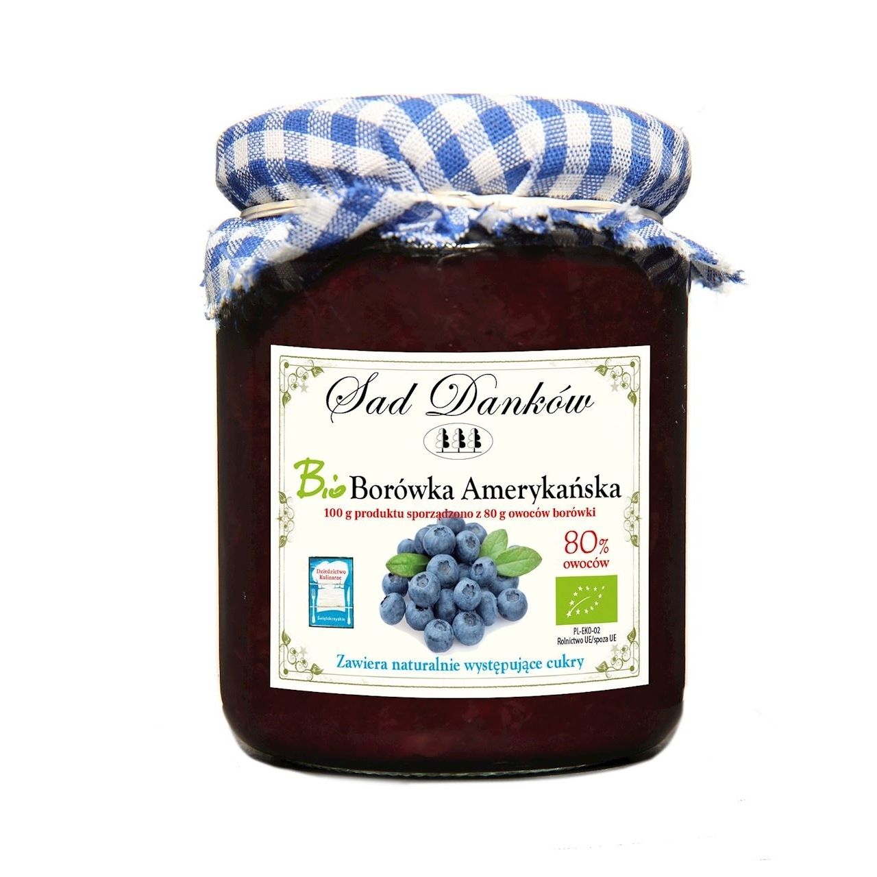 Borówka amerykańska 80% BIO 260 g - Sad Danków